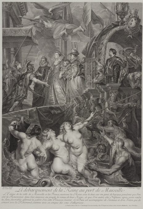 Le Débarquement de la Reine au Port de Marseille (The Arrival in Marseille of Marie de' Medici), plate 9 from La Gallerie du Palais de Luxembourg