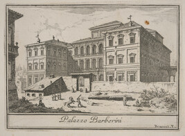 Palazzo Barberini (Barberini Palace), from Le Magnificenze di Roma: Raccolte di varie dedute di Roma...