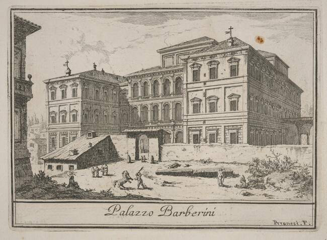 Palazzo Barberini (Barberini Palace), from Le Magnificenze di Roma: Raccolte di varie dedute di Roma (The Magnificence of Rome: Collection of Various Views of Rome)