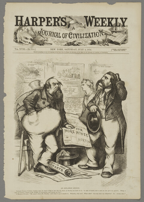 An Inflation Opinion – Harper’s Weekly, July 4, 1874