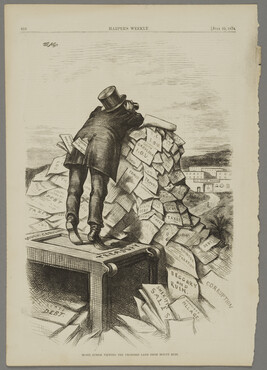 Moses Junior Viewing the Promised Land from Mount Ruin – Harper’s Weekly, July 25, 1874, p. 616