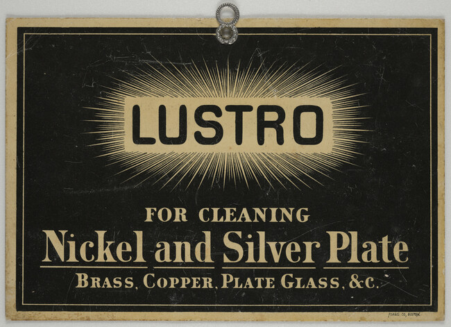 Lustro for cleaning Nickel and Silver Plate, Brass, Copper, Plate Glass &c.