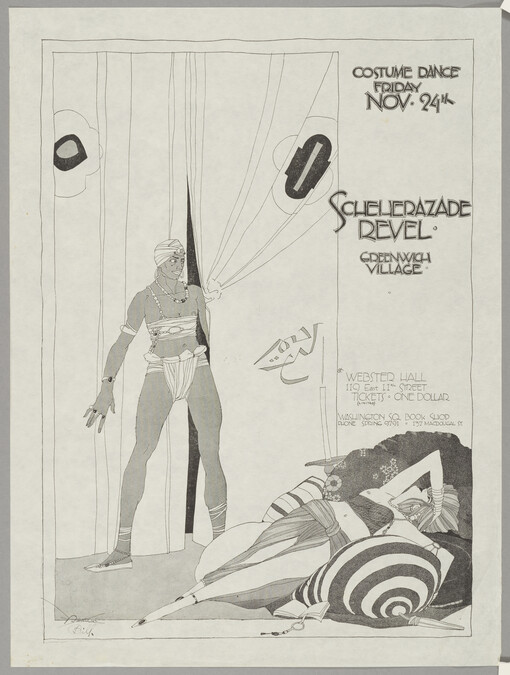 Poster Advertising Scheherezad Revel, Costume Dance, Greenwich Village