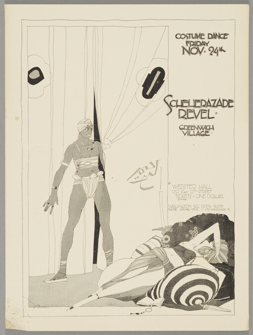 Poster Advertising Scheherezad Revel, Costume Dance, Greenwich Village