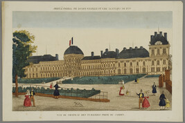 Vue du Chateau des Tuileries Prise du Jardin