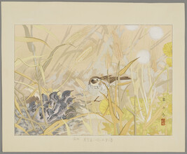 Ears of Barley, Dandelions, and Skylark Nest (Early Summer), number 91 from Rakuzan Kachou Gafu (100...