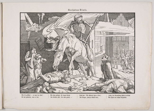 Plate 6 (Death as victor); from the cycle Auch ein Todentanz aus dem Jahre 1848 (Another Dance of Death for the year 1848)