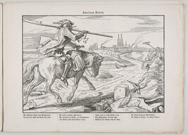 Plate 2 (Death rides towards town); from the cycle Auch ein Todentanz aus dem Jahre 1848 (Another Dance...