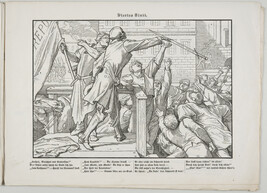 Plate 4 (Death on the tribune); from the cycle Auch ein Todentanz aus dem Jahre 1848 (Another Dance of...