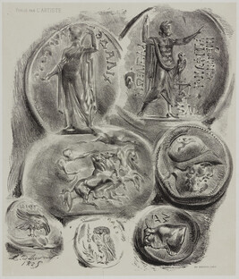 Feuille de Sept Médailles Antiques (Study of Seven Ancient Medals)