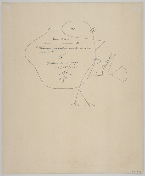 Alternate image #2 of Constellations, Femmes encerclees par le vol d'un oiseau (Woman Encircled by the Flight of a Bird), Plate XVI
