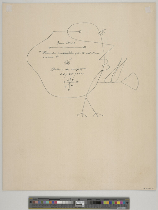 Alternate image #1 of Constellations, Femmes encerclees par le vol d'un oiseau (Woman Encircled by the Flight of a Bird), Plate XVI