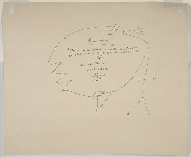 Alternate image #2 of Constellations, Femme a la blonde aisselle coiffant sa chevelure a la lueur des etoiles (Woman with Blond Armpit Combing her Hair by the Light of the Stars), Plate V