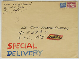 One envelope from H.C. Westermann to Allan Frumpkin Gallery