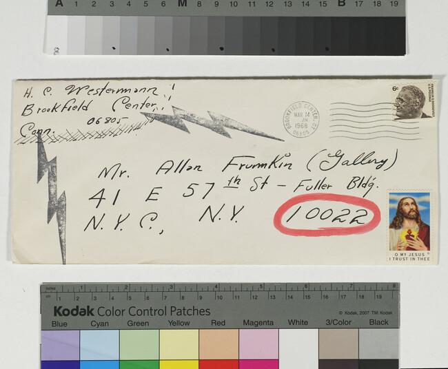 Alternate image #1 of One envelope from H.C. Westermann to Allan Frumkin Gallery