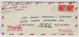 One envelope from H.C. Westermann to Allan Frumkin Gallery