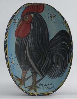 Ritual Gourd depicting Coq (Rooster) Baron St. Esprit