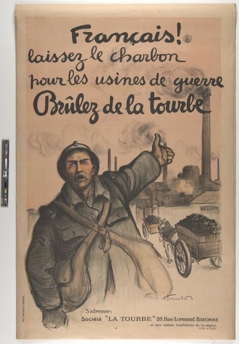 Alternate image #1 of Français! laissez le charbon pour les usines de guerre (Frenchmen!! Leave the Coal for the Mills of War)