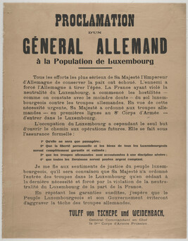 Proclamation d'un Général Allemand (Proclamation of a German General)