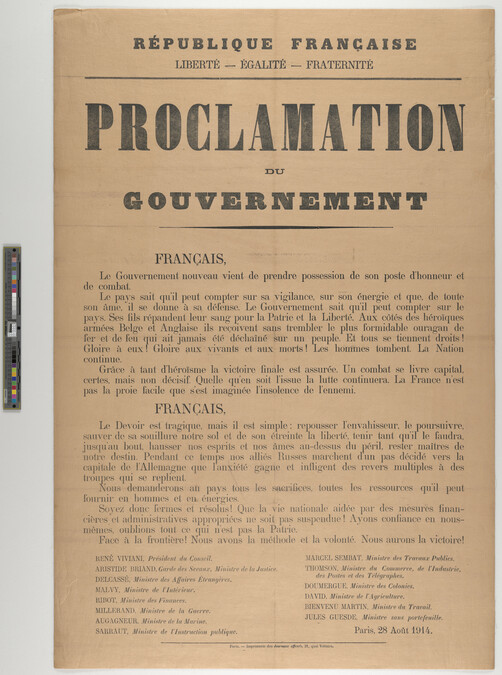 Alternate image #1 of PROCLAMATION du GOUVERNEMENT (Government Proclamation)