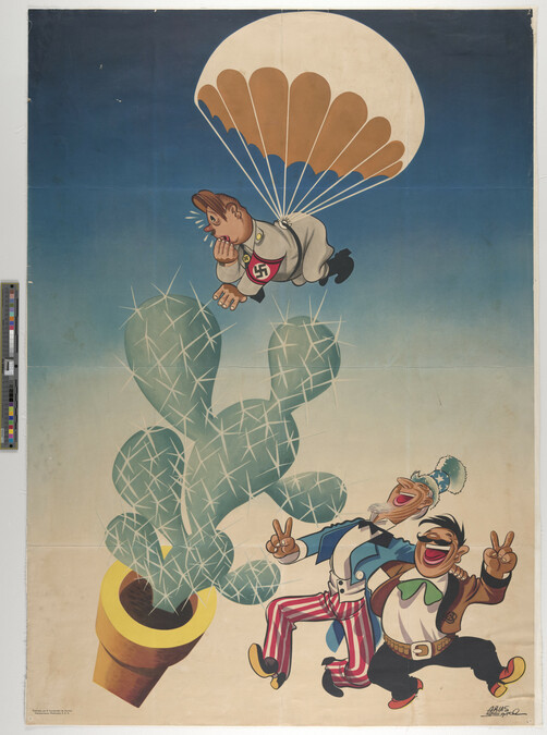 Alternate image #1 of Untitled (Nazi Landing on Cactus with Parachute)