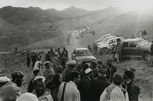 Journalists at Tora Bora, Afghanistan, December 2001