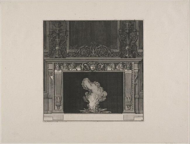 Fireplace Mantle with Smoking Embers