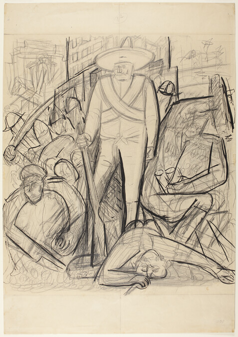 Study of the Rebel for Hispano-America (Panel 14) for The Epic of American Civilization