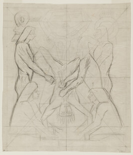 Study for Ancient Human Sacrifice (Panel 3) for The Epic of American Civilization