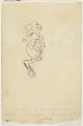 Study of Skeleton of Fetus in Profile for Gods of the Modern World (Panel 15) for The Epic of American...