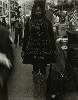 Shadow, October 15, 2011, from Occupying Wall Street: A Portfolio of 20 Images