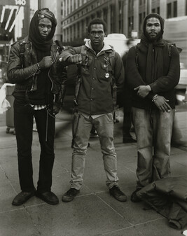 Three Unidentified Young Men, January 24, 2012, from Occupying Wall Street: A Portfolio of 20 Images