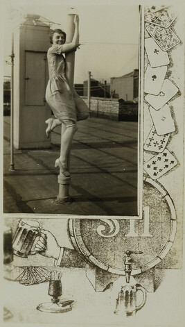 Woman Climbing Pole (Woman with Leg Wrapped around Pole)