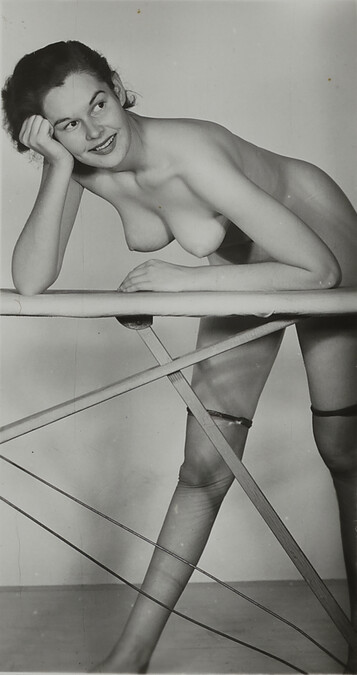 Nude Woman, Bending over an Ironing Board