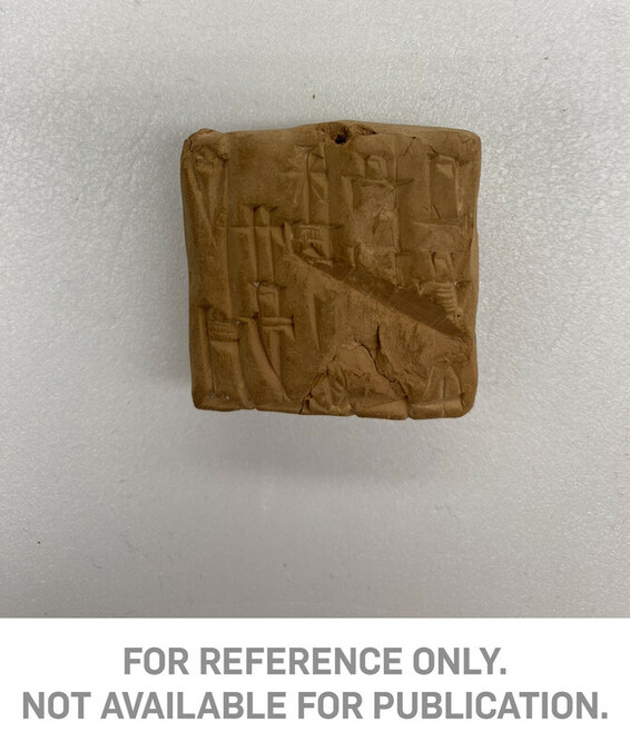 Cuneiform Tag, Label for container with documents of Šarakam, the šabra administrator.