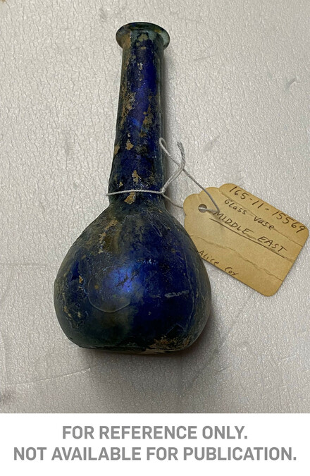 Deep Blue Iridescent Vase