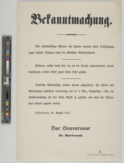 Alternate image #1 of Bekanntmachung (No. 3)/ Public Notice