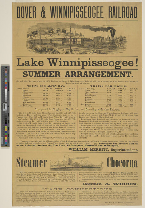 Alternate image #1 of Dover and Winnipisseogee, Railroad Flyer